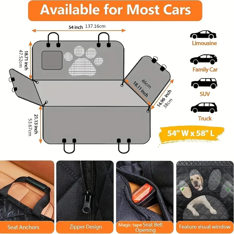Capa universal para o banco traseiro do carro