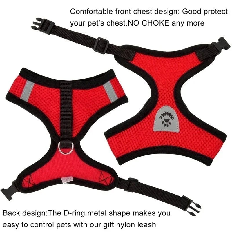 Arnês para cachorros, coleira para cães e gatos