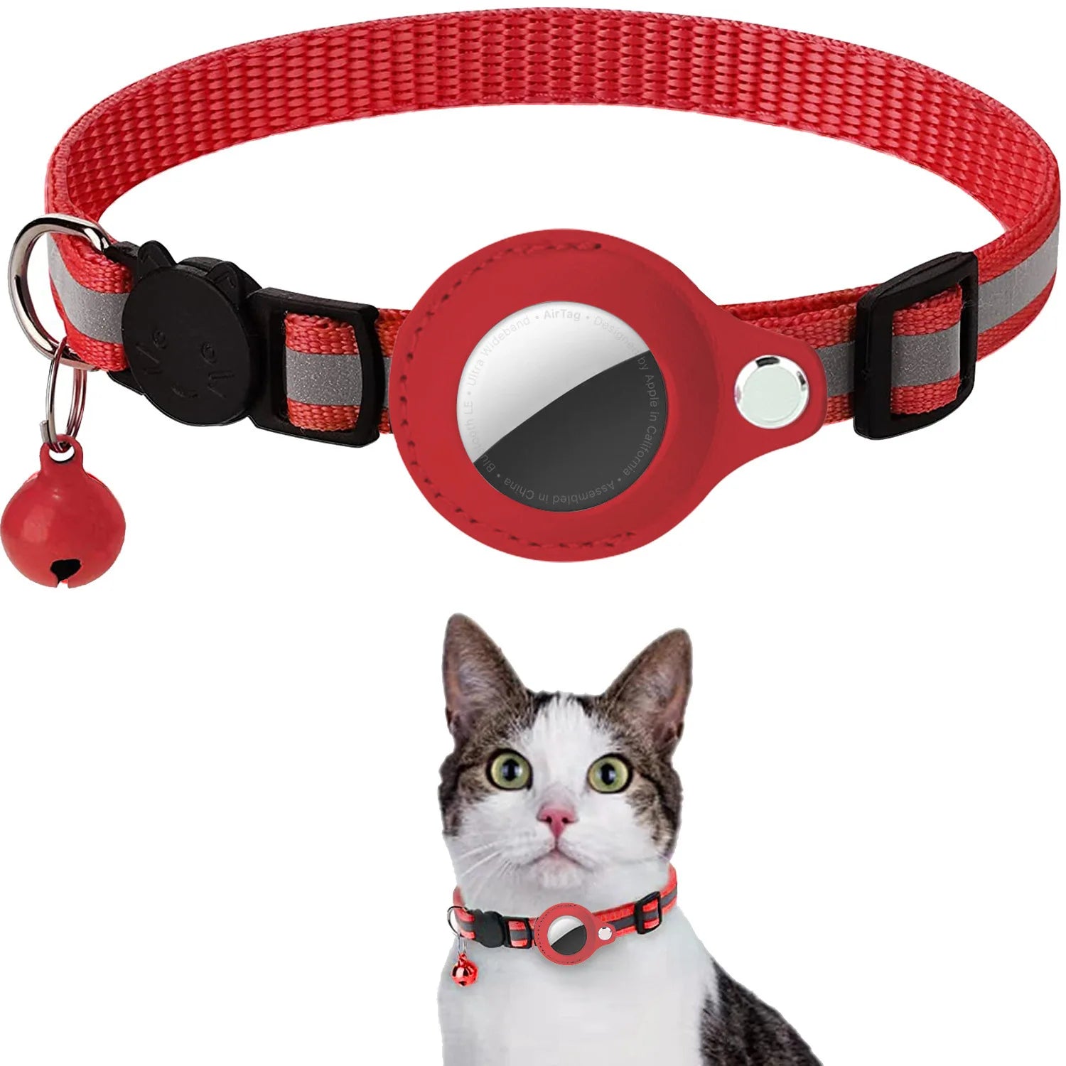 Coleira para gatos com suporte para AirTag