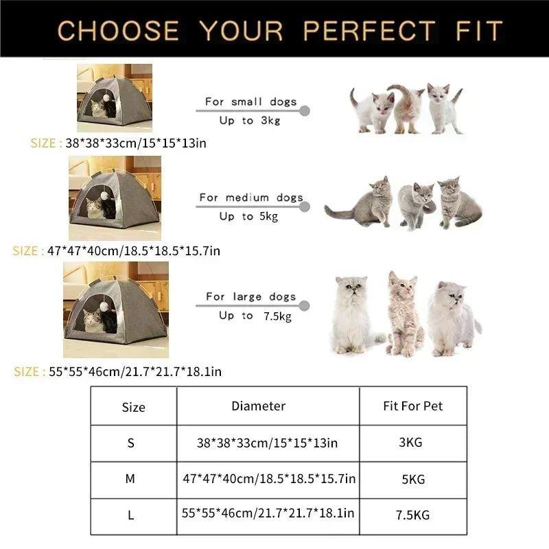 Pet tent bed