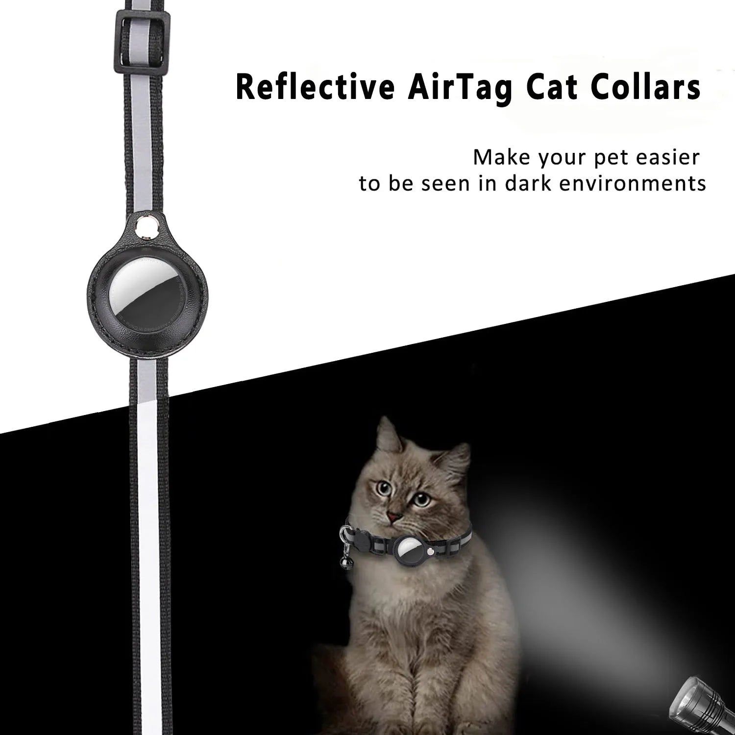 Coleira para gatos com suporte para AirTag