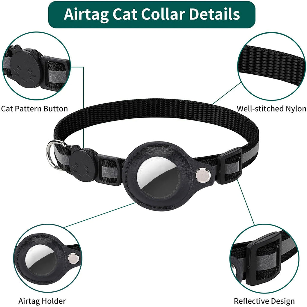 Coleira para gatos com suporte para AirTag