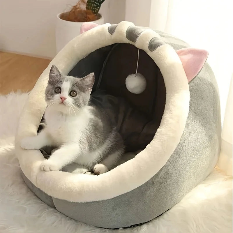 Casinha de gato fofa e macia