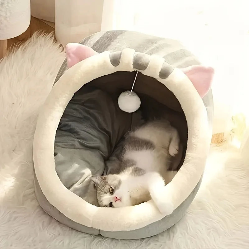 Casinha de gato fofa e macia
